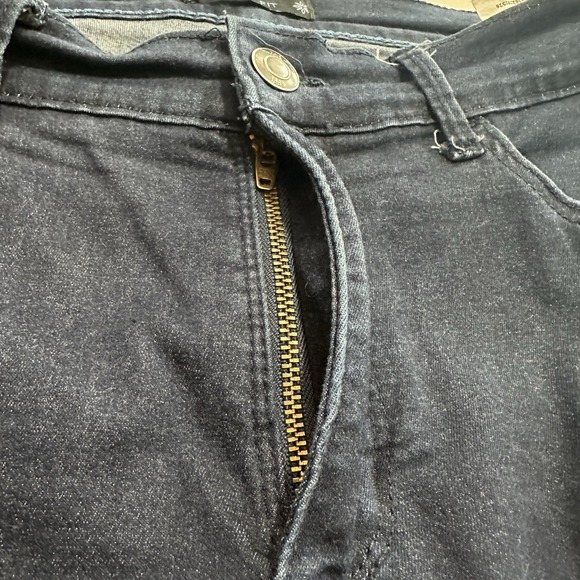 Lee Jeans Easy Fit Denim Capris Crop Dark Wash Blue Pockets Women's 12 Medium - Picture 9 of 10